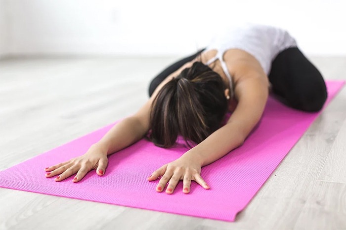 stretching woman, yoga, woman exercising 