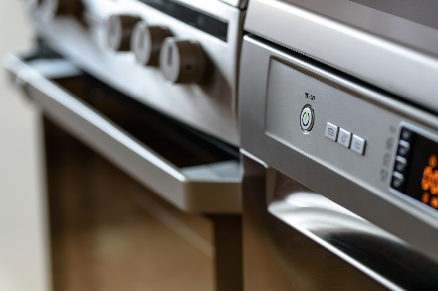 Close-up photo of dishwasher