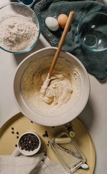 Mixing bowl on a table