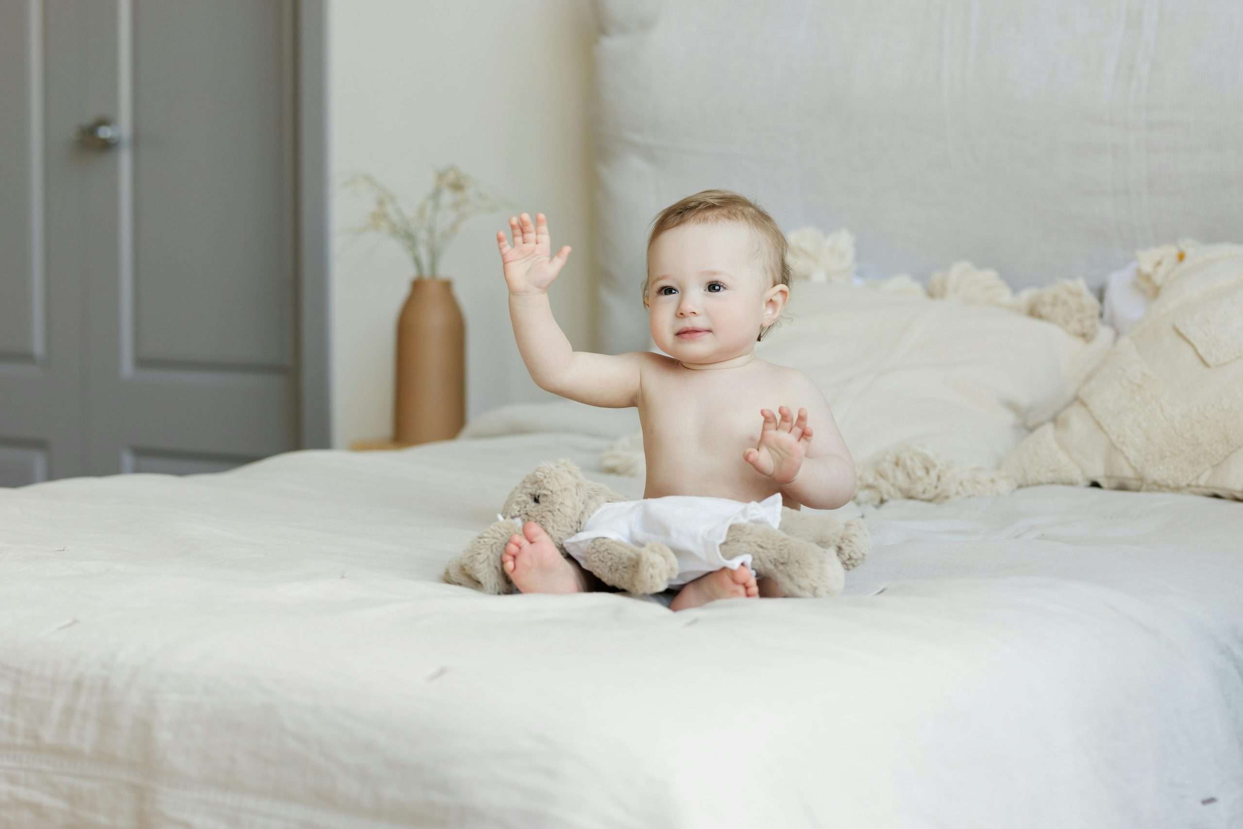 babysitting on bed