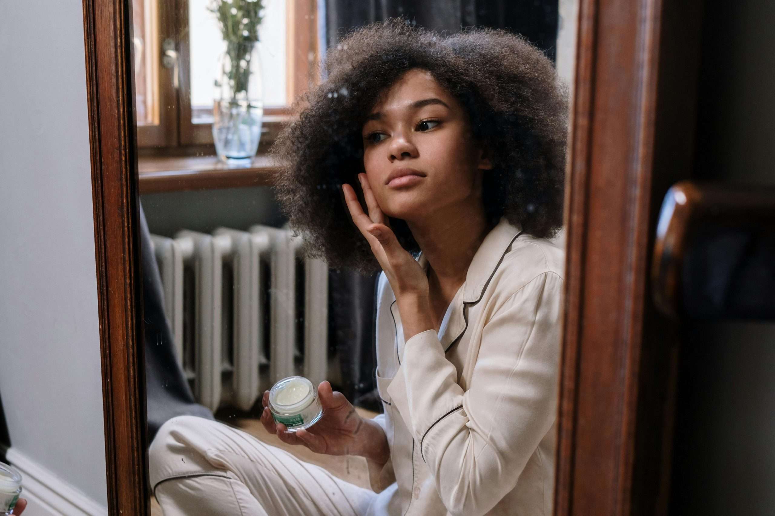 Woman Girl Morning reflection